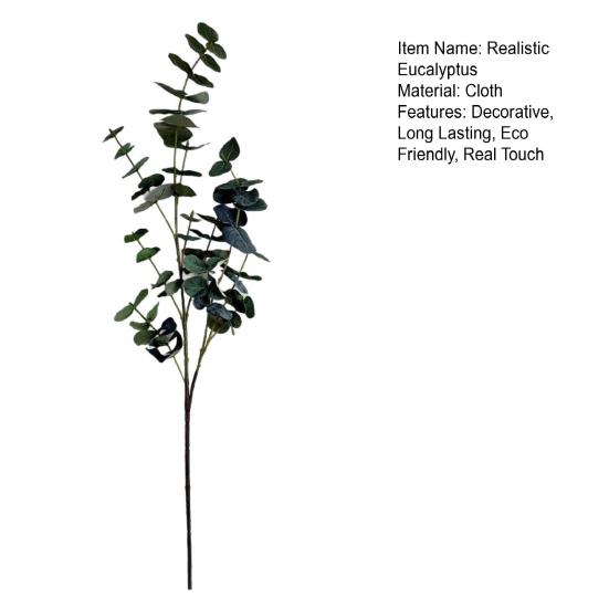Artificial Eucalyptus Leaves Simulated Green Plants Faux Fabric Greenery for Home Decor Wedding Centerpieces DIY Bouquets Floral Arrangements