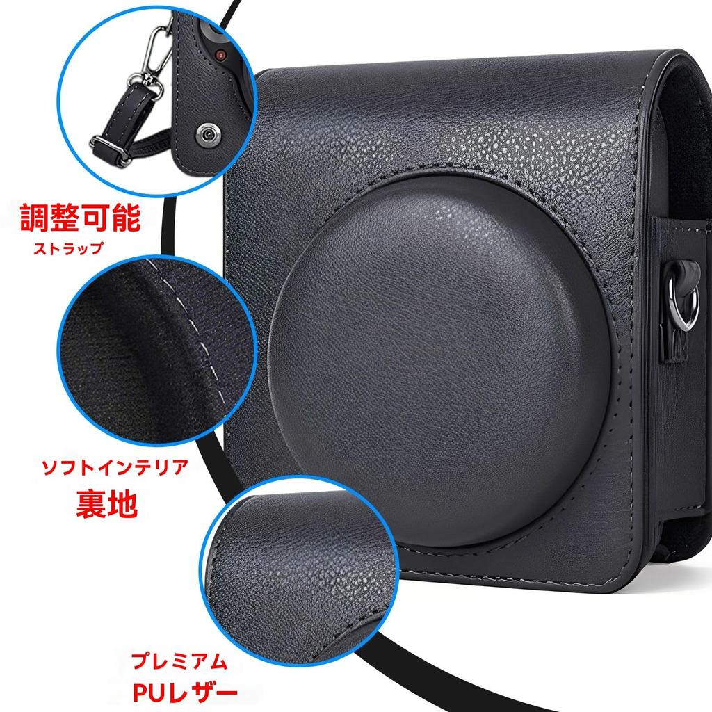 Schutzkamera-Tasche für Fujifilm Instax Mini 99 Sofortbildkamera, passgenau, PU-Leder, Retro-Tasche mit verstellbarem, kompaktem Trage-Aufbewahrungs-Kamera, Gurt,