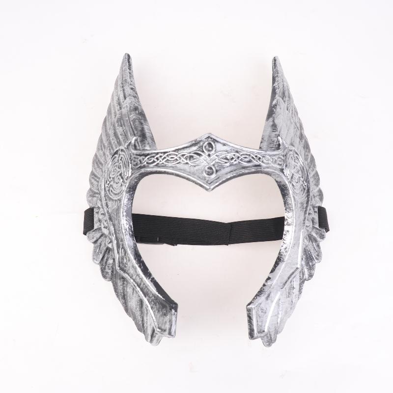 Viking Style Half-Face Mask Plastic Anime Mask Helmet Cosplay Masks Halloween Costume Accessories Party Props