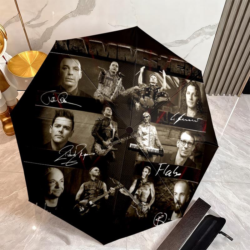Famous German Rock Heavy Metal Band Rammstein Till Lindemann Umbrella, a Portable Iron Travel and Camping Essential Umbrella H5