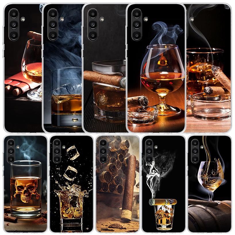 Cigar Whiskey Ice Drink Phone Case For Samsung Galaxy A17 A37 A57 A16 A15 A14 A13 A56 A55 A54 A53 A36 A35 A34 A33 A26 A25 A24 A2
