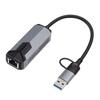 5G Ethernet Adapter Support for Windows 10 11 System High Speed Transfer USB and Type C to RJ45 Network Adapter