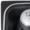 VW Touran 09-12 Pomo de Palanca de Cambios Plateado y Negro con Marco Cromado 6 Velocidades