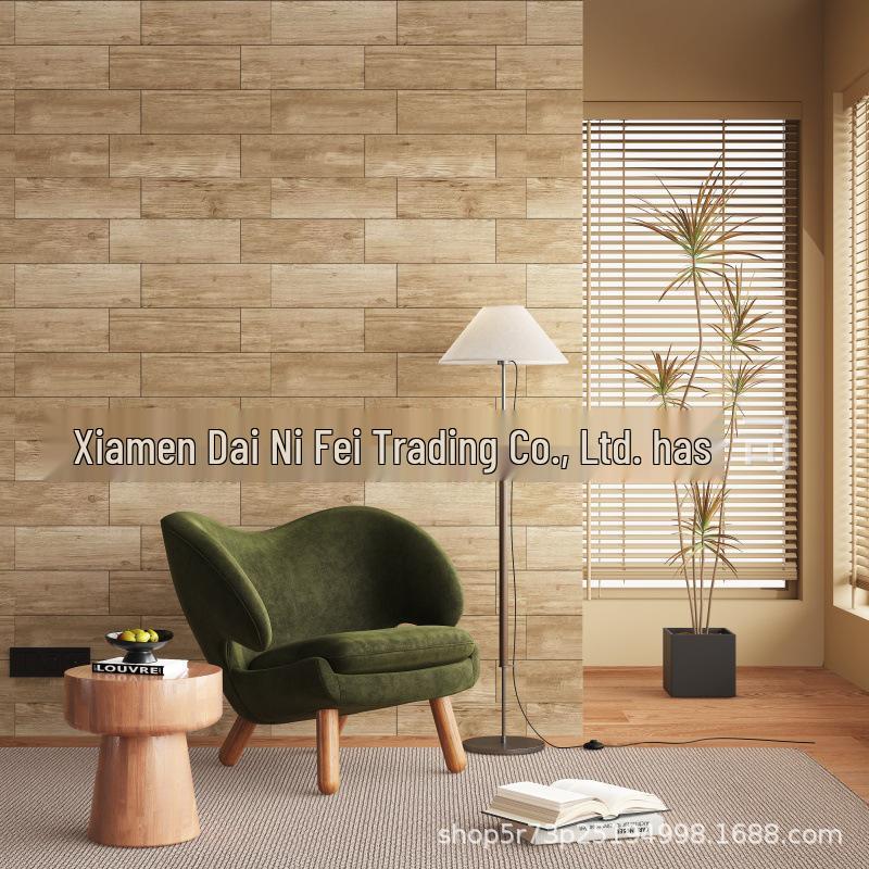 Nordischer Wasserdichter Holzmaserung Selbstklebender Wandaufkleber für Böden und Wände