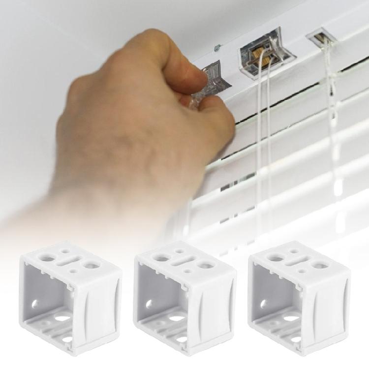 6/24Pcs White Plastic Mounting Brackets for Blind Window Blind Headrail Holder Curtain Accessories for Easy Installation