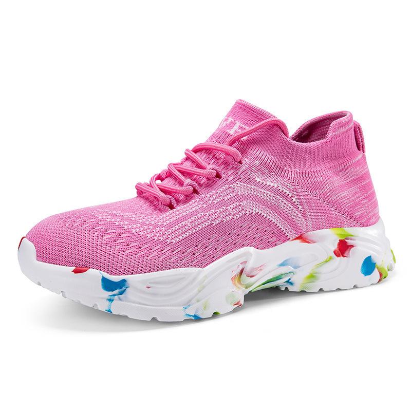 Fashion Fashion Large Size Women's Sports Shoes Soft Sole Breathable Casual Running Socks Shoe All Match Single Shoe for Comfort