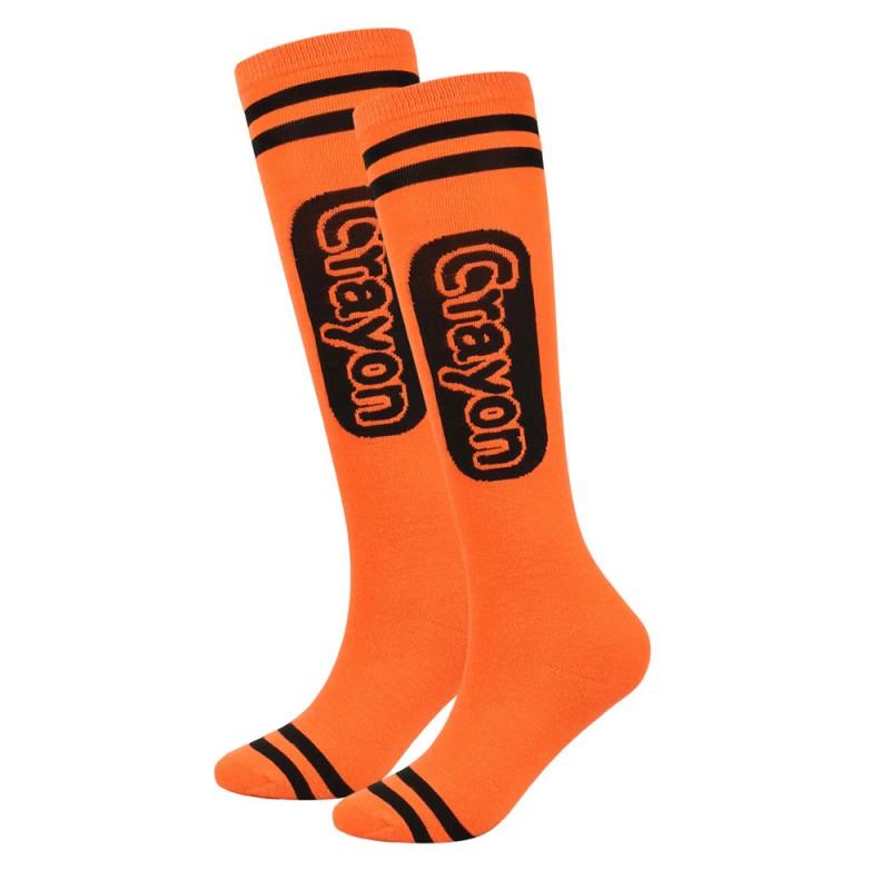 Crayon Striped Knee-High Socks Halloween Costume Party Womens Casual