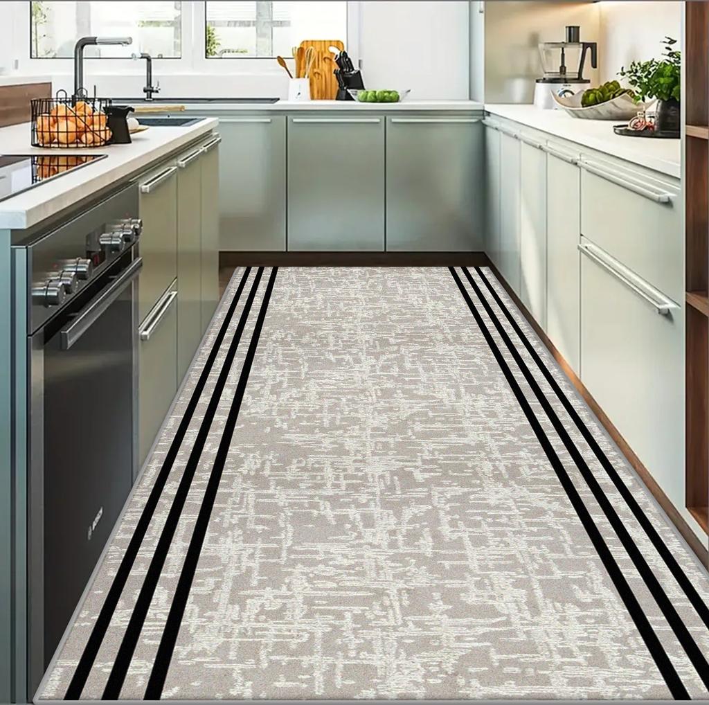 Modern Kitchen Non-slip Long Runner Rugs Decoration Home Living Room Bedroom Corridor Carpet Stairs Entryway Floor Mat Washable