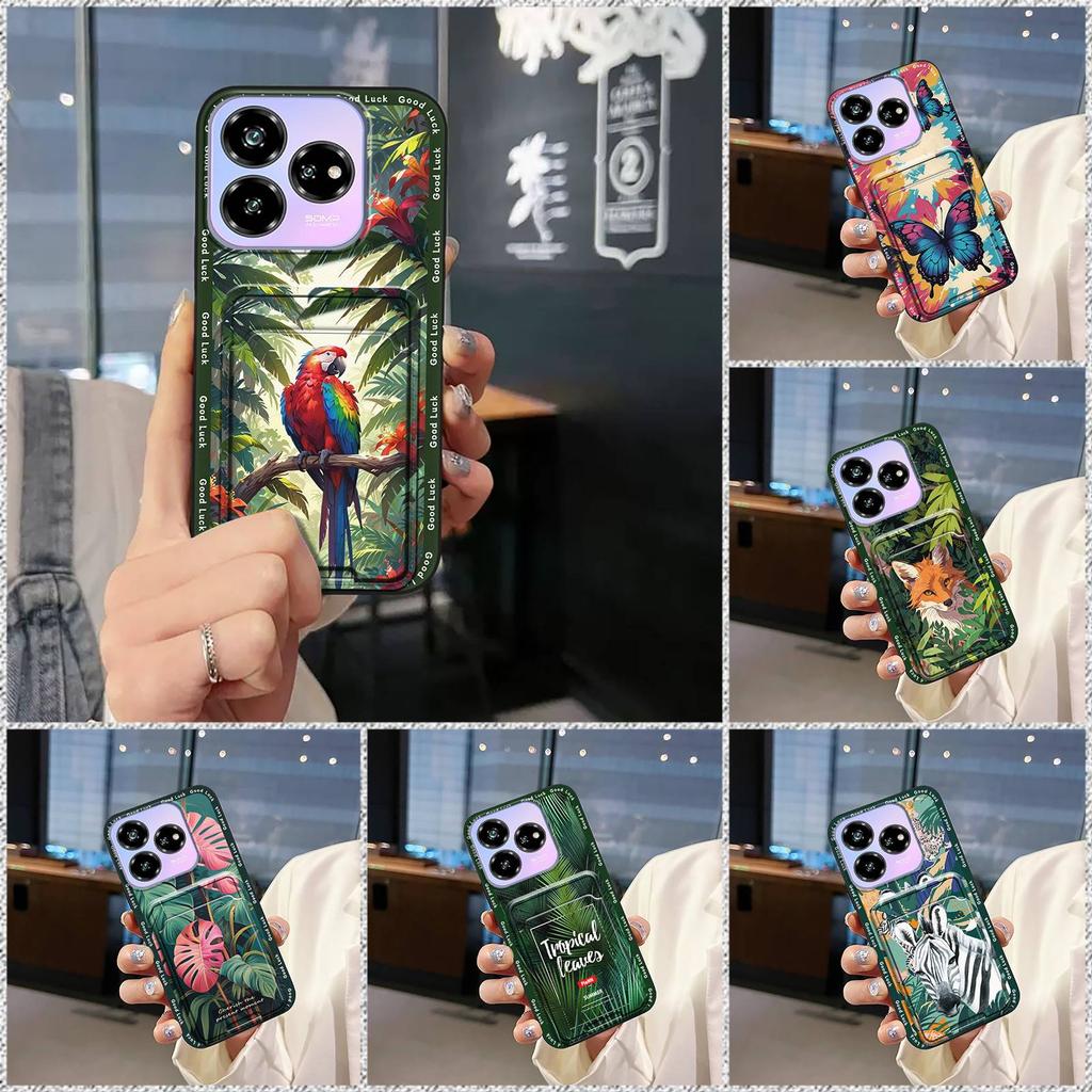 Cartoon Dirt-resistant Phone Case For ZTE Blade V60 Design/Axon 60 Lite Full wrap Graffiti protective Cover Card slot