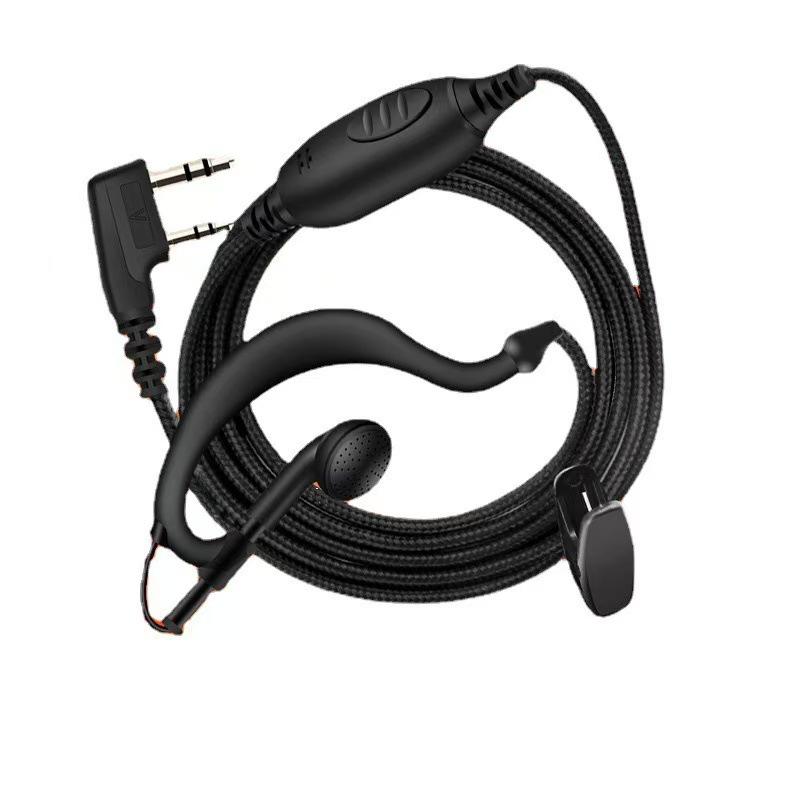 K-Head Walkie-Talkie Headset with D-Type Ear Hook and Single-Sided Earbud
