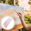 4/6Pcs Watercolor Paint Brushes Pointed Tip Paint Brushes Set Long Handle Flat Head Watercolor Brush for Artist Students