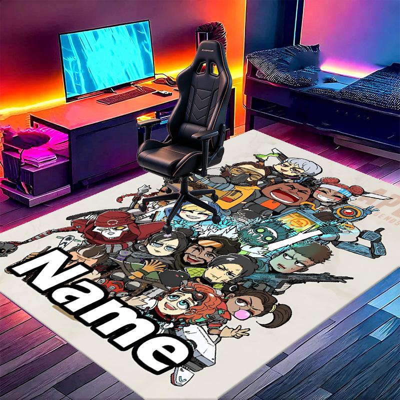 Custom Name Personalized Apex Legends Print Carpet, Versatile Home Decor Rug, for Playroom, Apartment, Balcony, Entryway, Hallway Gift