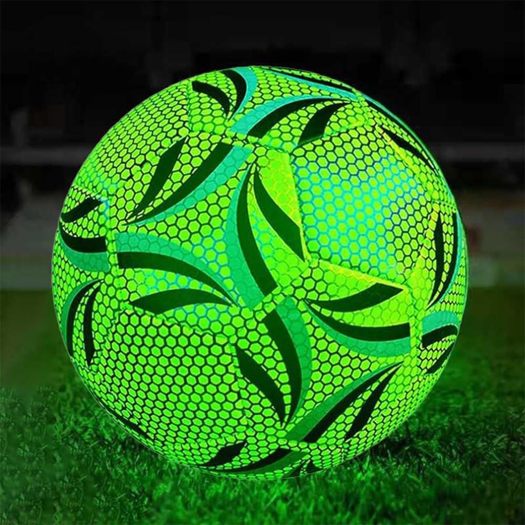 Minge de fotbal luminoasă, Mărimea 5 Minge de fotbal LED impermeabilă, Minge de fotbal luminoasă pentru antrenament de fotbal, Jocuri nocturne, Fotbal pentru interior exterior