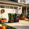 Large Vertical Decorative Stickers for Bins Halloween Wall Trash Can Decal Stickers, Spooky Skull Ghost Horror Creative Balcony Decals Outdoor Garbage