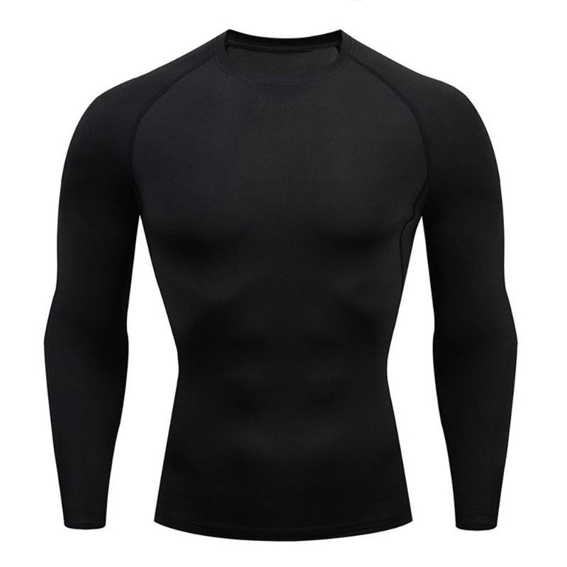 2026 Men Compression Running T-shirt Fitness Tight Long Sleeve Sport Shirts Training Jogging Tops Gym Sportswear Dry Fit Rashgard