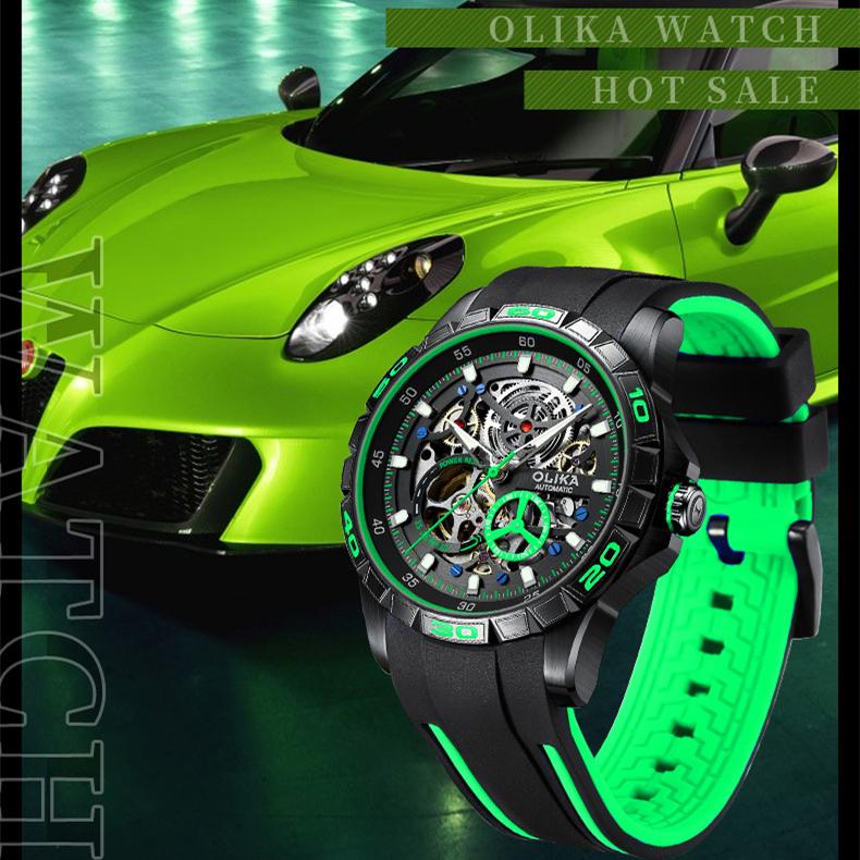 Neue TOP Marke Luxus herren Uhr Mit Box Voll Automatische Hohl Mode Wasserdicht Leucht männer Mechanische Uhren