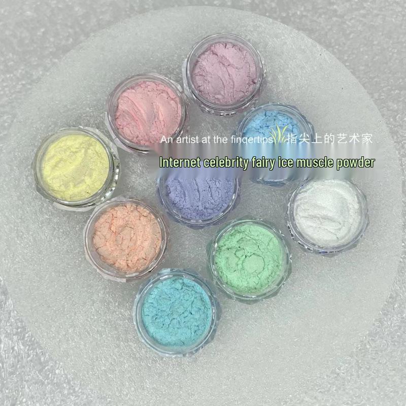 Macaron Fairy Aurora Powder: Translucent Moonlight Magic Mirror Ornaments - 2025 Nail Salon Exclusive Hot Style