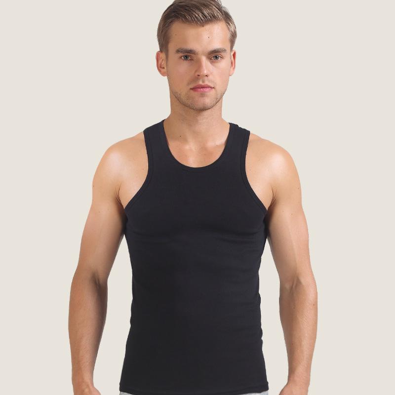 Men's Summer Slim Fit Cotton Sports Tank Top - Sexy Body Shaping Design