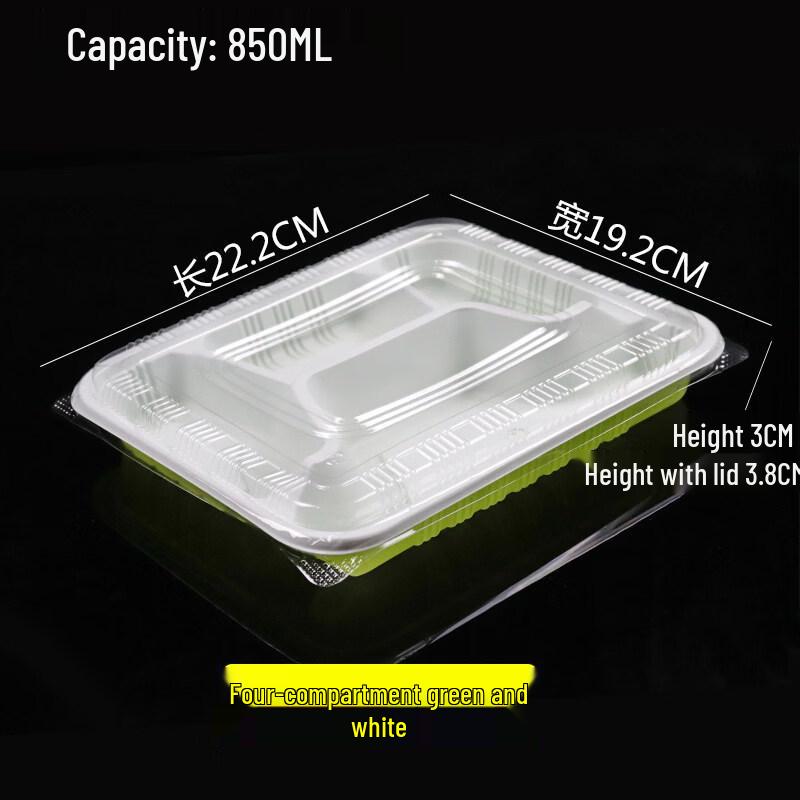 ZISIZ Disposable 3-Compartment Meal Box