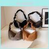 Pu Leather Solid Color Pleated Design Crossbody Bag For Women With Large Capacity And Chain Detail For Daily Use