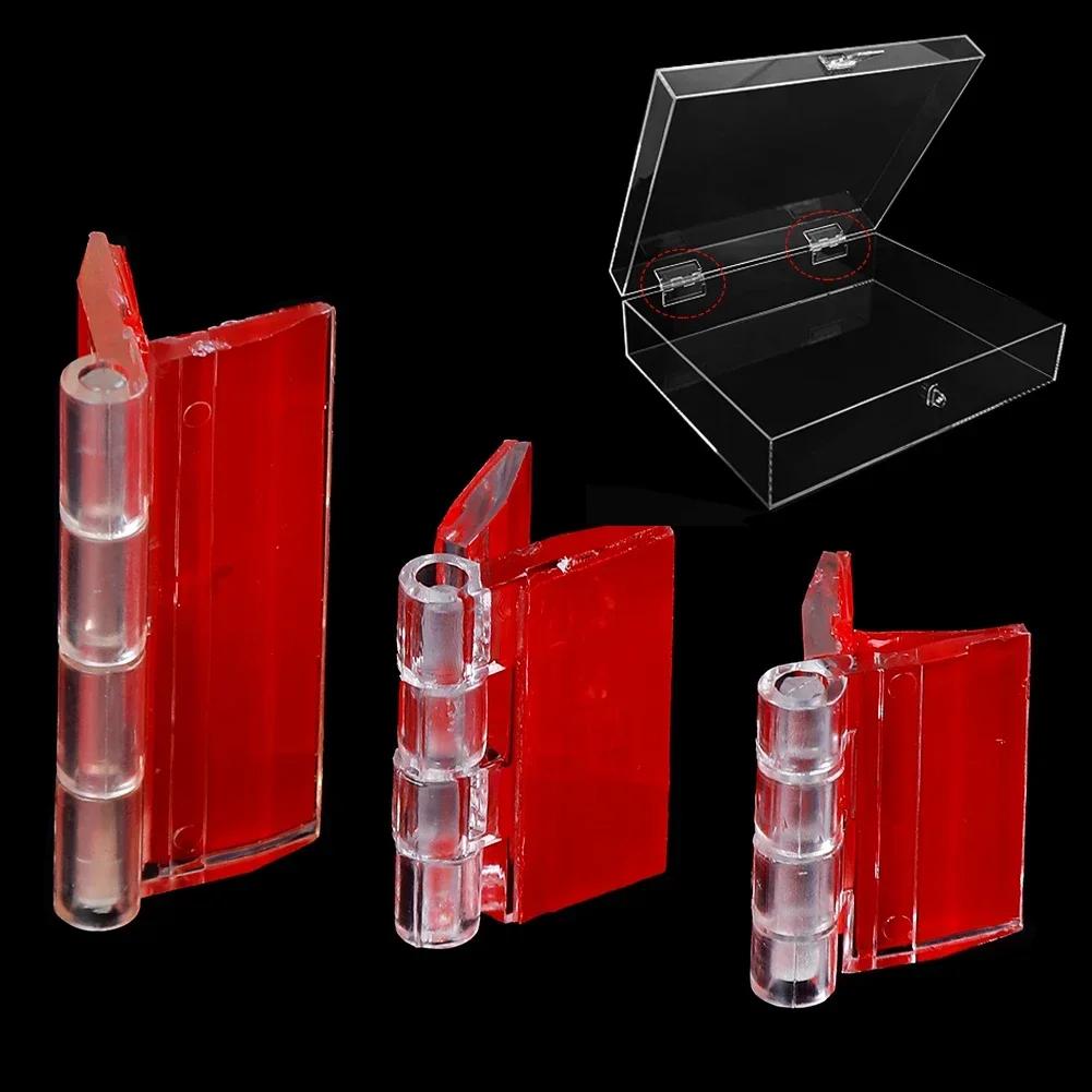 10 sztuk przezroczyste plastikowe zawiasy składane wytrzymałe przezroczyste akrylowe narzędzia zawiasowe sprzęt meblowy zawiasy do drzwi szafek