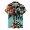 Hemd für Herren, lässige Mode, Sommer, kurzärmelig, mit Knöpfen, bedruckt, T-Shirt