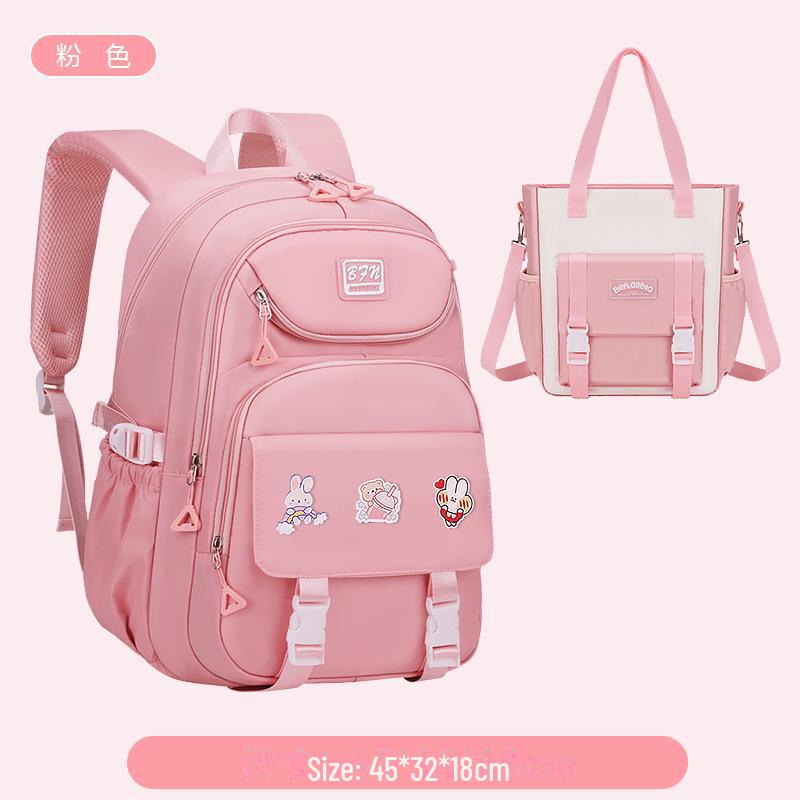 Large Capacity Backpack for Junior and Senior High School Students, Girls, Grades 3-6-9 with Burden-Reducing Design