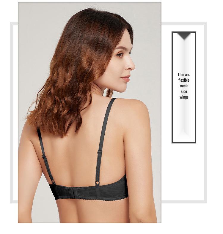 French Lace Push-Up Bra & Bunny Ears Underwear Set for Women - Enhances Large Busts, Summer Lingerie