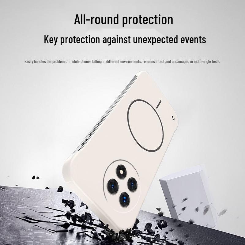 Compatible with OnePlus Ace 5, this skin-feel, magnetic, matte, drop-proof, solid color, anti-fingerprint protective case offers seamless protection.