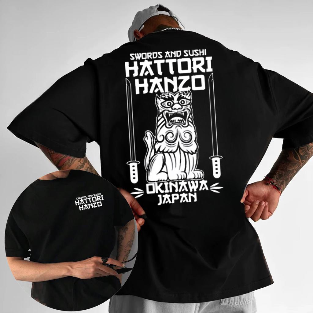 Summer Hattori Shimada Hanzo Red Sword Sushi Kill Bill Okinawa Japanese Talentino Tshirt Mens Casual Cotton Retro Short Top