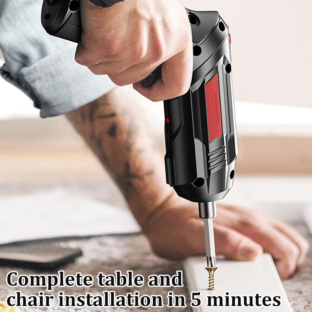 300rpm Cordless Electric Screwdriver Rechargeable Lithium Battery Mini Drill 4.2V Power Tools Set Household Maintenance Repair