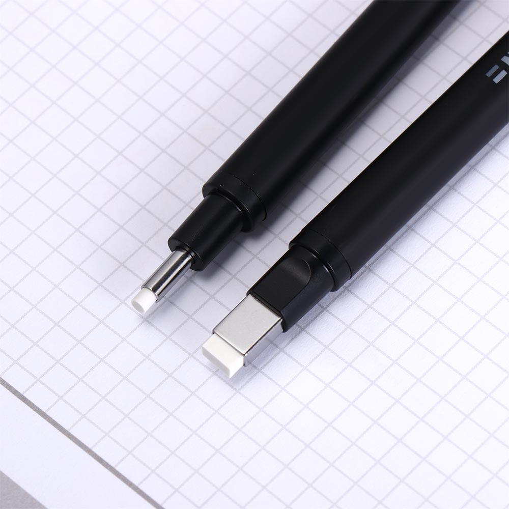 High Precision Mechanical Eraser Press Type Pencil Eraser Pen Shape Rubber  Art Supplies