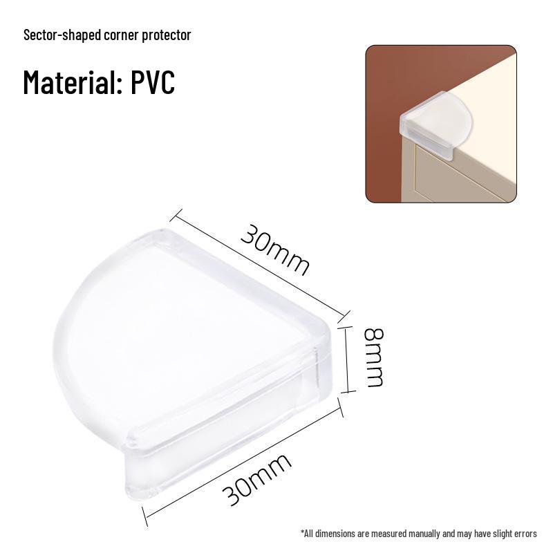 Kids' Protective Soft Silicone Table Corner Guards, Transparent Anti-Bump Cushion