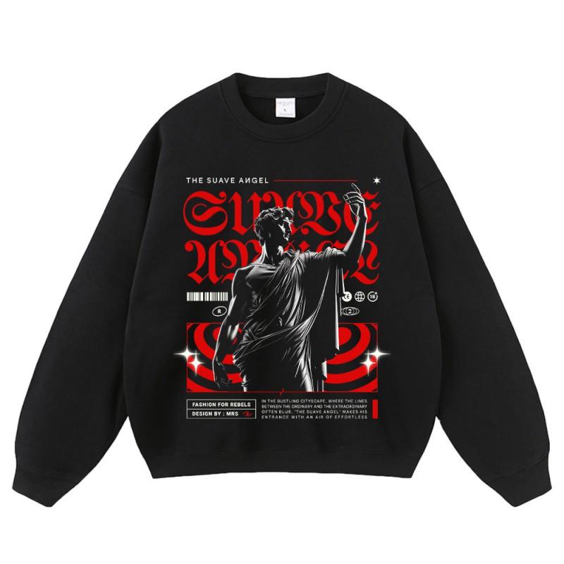 Vintage Washed Oversized Streetwear Hoodie Unisex Loose Fit Cotton Graphic Sweatshirt Men Women