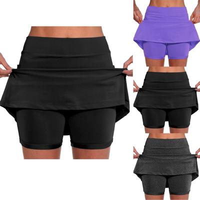 Elastische Yoga-Culottes für Frauen, einfarbige sportliche Shorts, leichte, hoch taillierte, dünne, einfarbige Jogginghosen