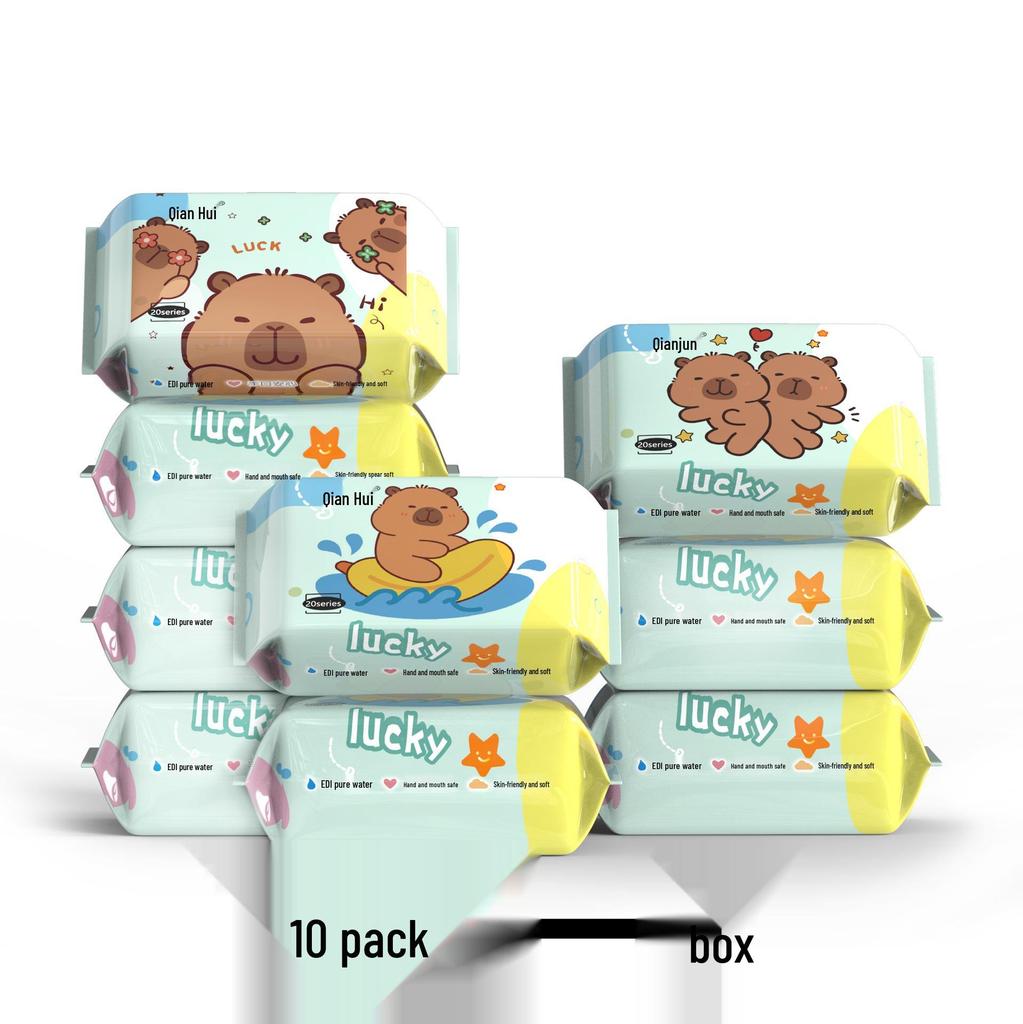 Portable Baby Hand & Mouth Wipes - Pure Water, Disposable Infant & Toddler Wet Wipes