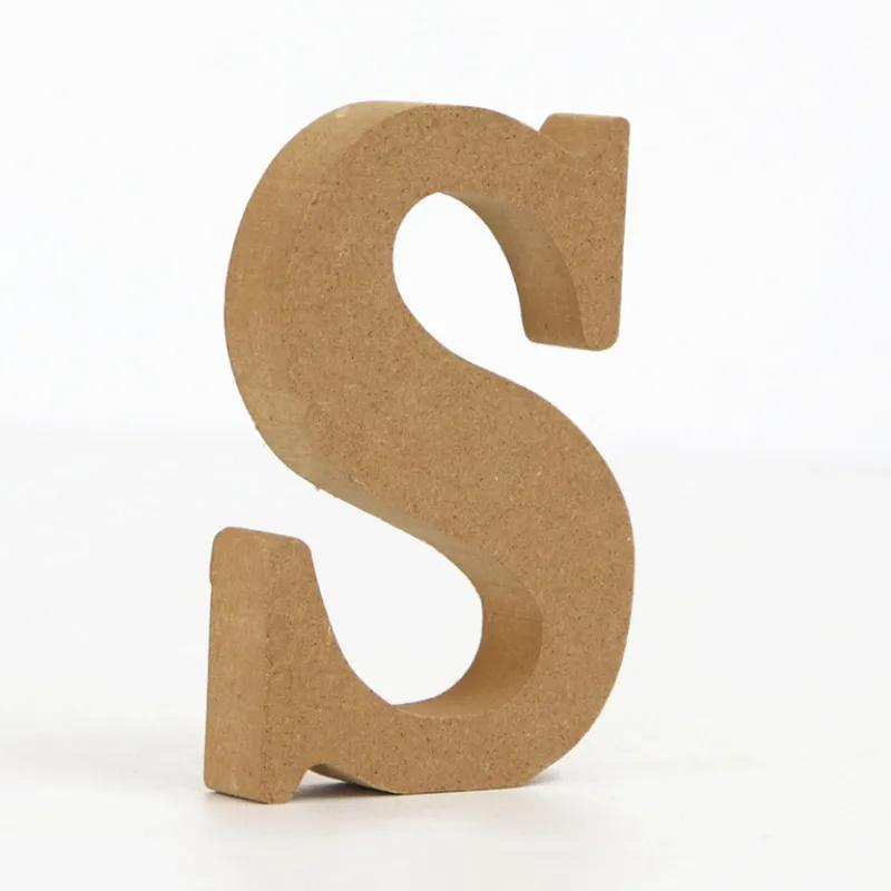 26-Letter Wooden Alphabet DIY 10cm Handicrafts Three-Dimensional Decorative Letters Sign Decorations Craft Supplies