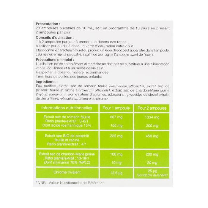 Dissolvurol Romarinex Chrome 20 ampoules
