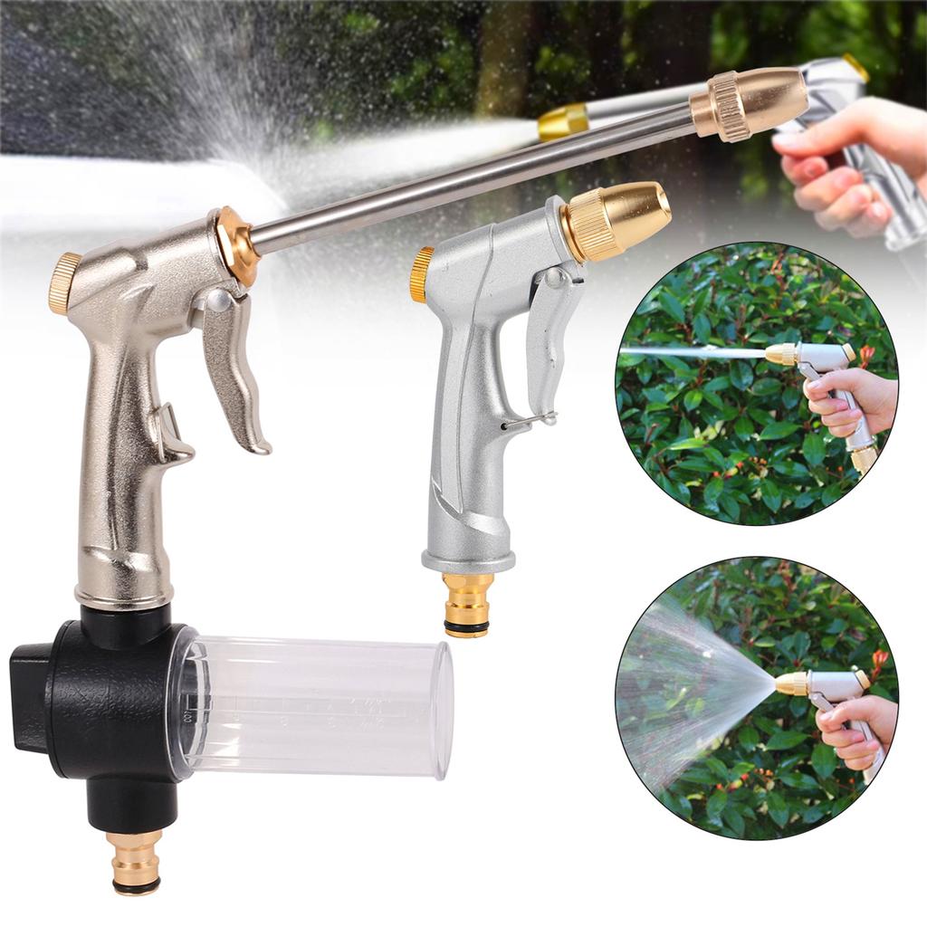 1Pc Multi-Functional High Pressure Car Wash Spray Gun  Long Rod Foam Water Gun for Garden Irrigation Floor Cleaning Pets Bathing