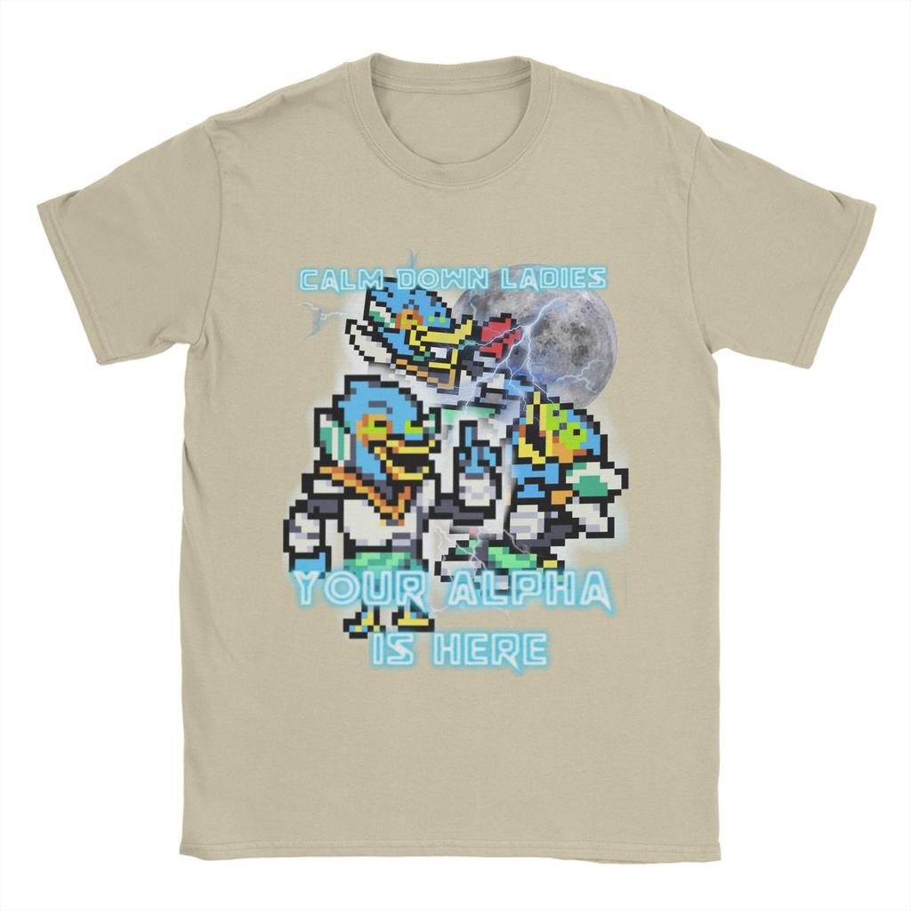 Divertente Calmatevi Ragazze Il Vostro Alpha È Qui Berdly Deltarune Maglietta Uomo Girocollo 100% Cotone Magliette Abbigliamento Compleanno