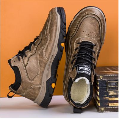 Men Winter Sneakers New Thick Cotton Shoes Comfortable Outdoor Male Non-slip PU Leather Snow Boots Keep Warm Platform Shoes