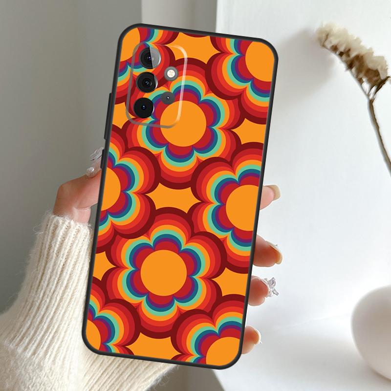 Regenbogen 70er Jahre Groovy Landschaft Hülle Für Samsung Galaxy A34 A54 A14 A15 A35 A55 A16 A26 A36 A56 A52 A12 A32 A13 A33 A53 A17