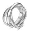 2mm Classic 3 Rounds Love Ring Sets for Women Luxury Stainless Steel Wedding Engagement Female Finger Jewelry Gifts Wholesale