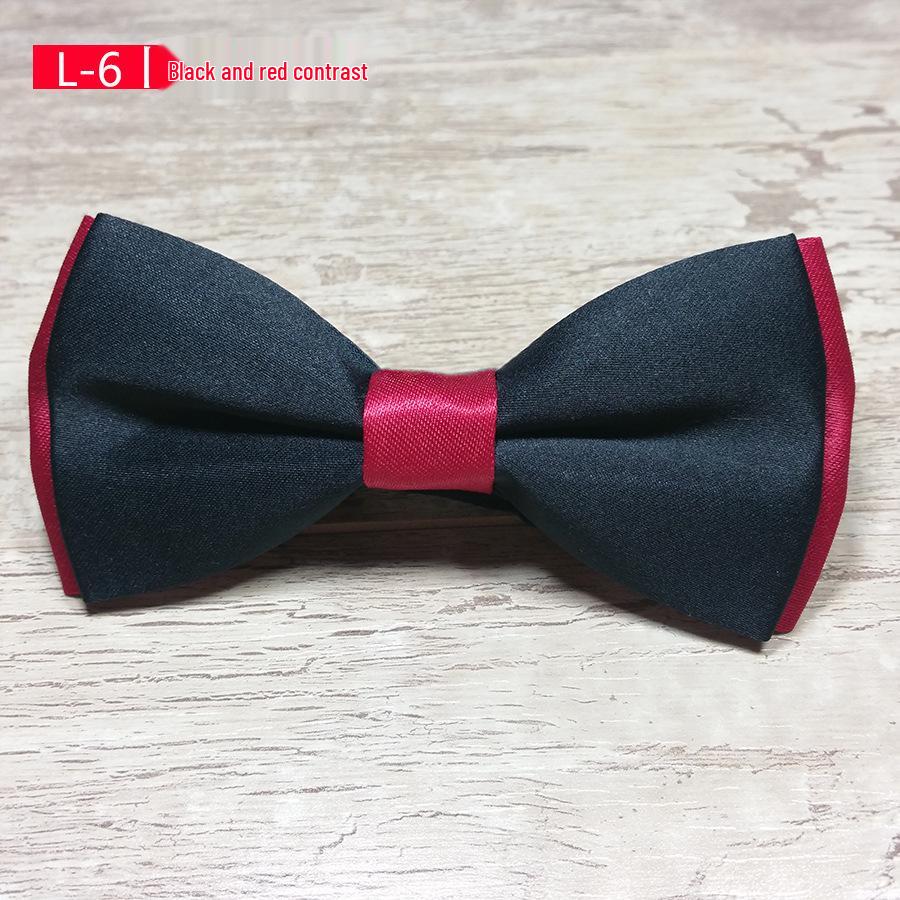 Men's Solid Two-Color Korean Style Bow Tie for Professional Wear