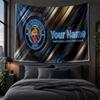 Spersonalizowany Gobelin Ścienny Wzór Manchester City Tkanina Tła Artystycznego
