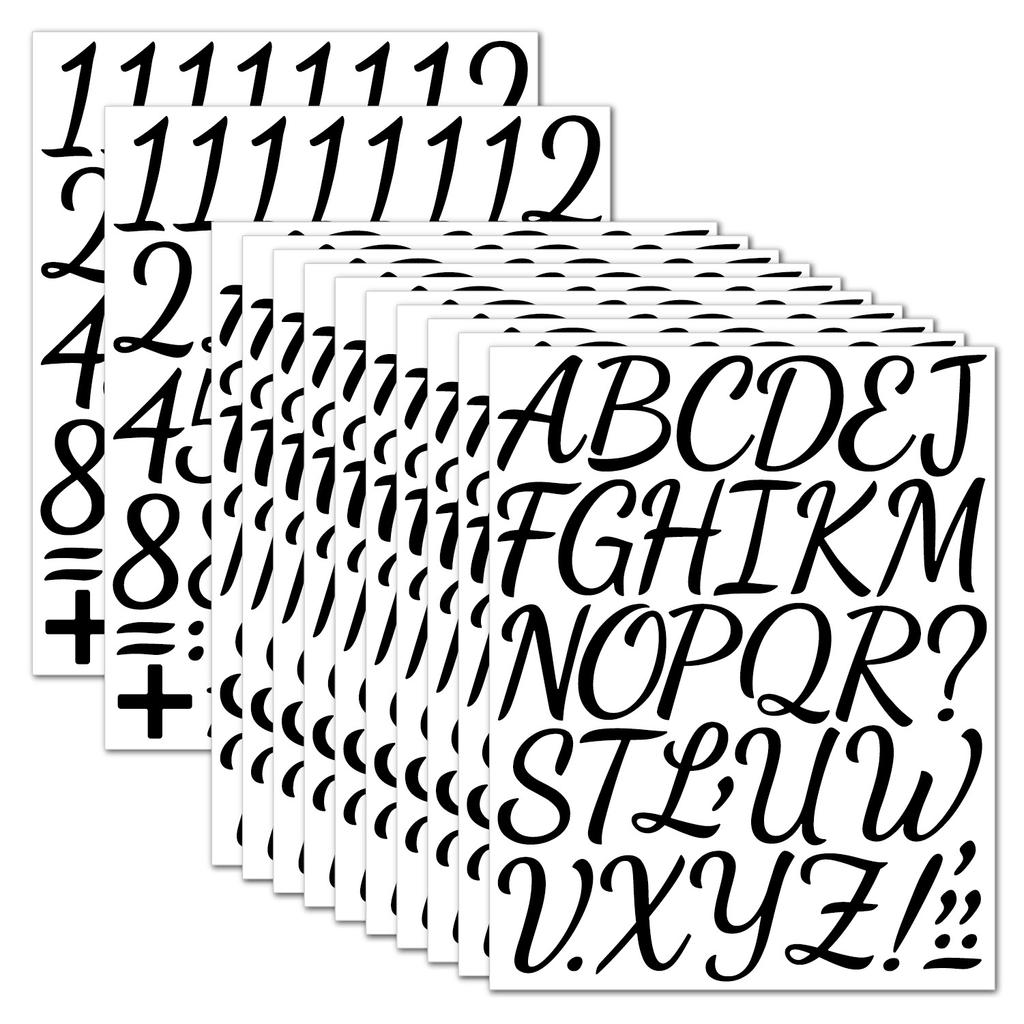 Naklejka Alfanumeryczna 2-calowa Winyl Wodoodporny Kreatywny Plakat Prezent Indeks Ręczny Numer Konta Naklejka