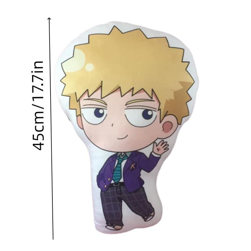 Anime Plush Pillow Featuring Mob Psycho 100's Reigen Arataka And Kageyama Shigeo