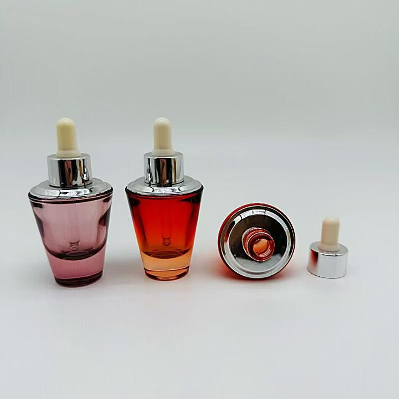30ml Thick Bottom Conical Glass Serum Bottle with Dropper for Essential Oils, Portable Design