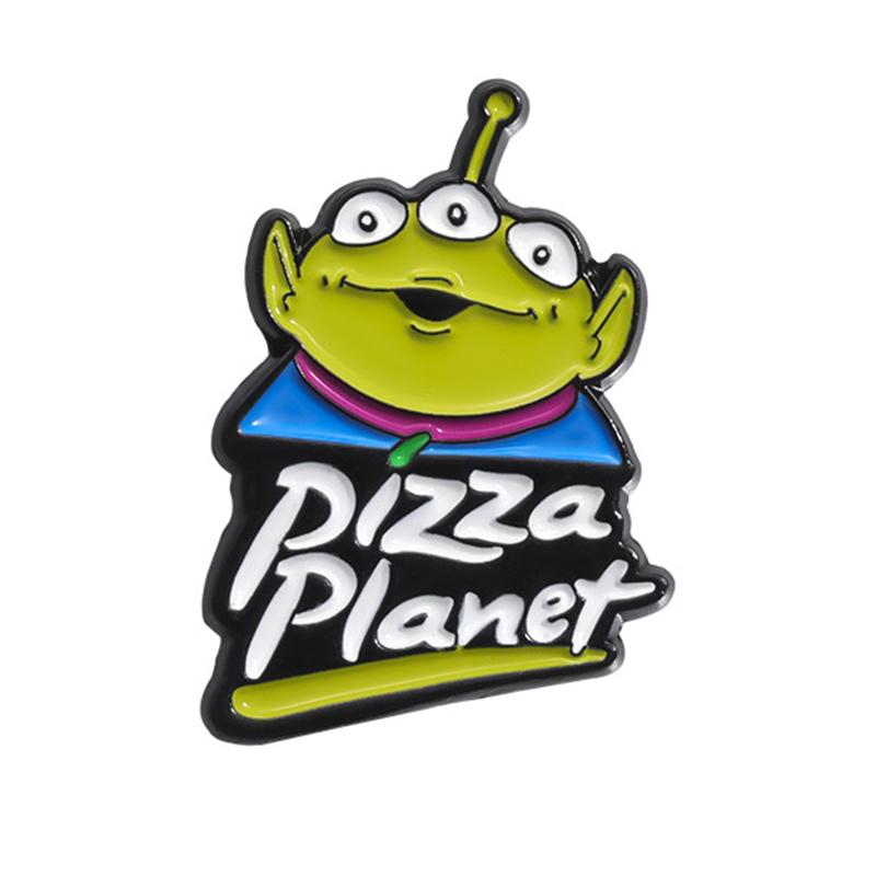 Cartoon Alien Creatures Enamel Pin Science Fictio Spaceship UFO Green Monster Brooches Lapel Badge Jewelry Gifts For Friends