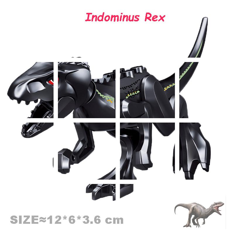 Velociraptor Triceratops Jurassic Dinosaurier Welt Indominus T-Rex Modell Zusammenbauen Pädagogische Bausteine Spielzeug für Kinder Geschenke